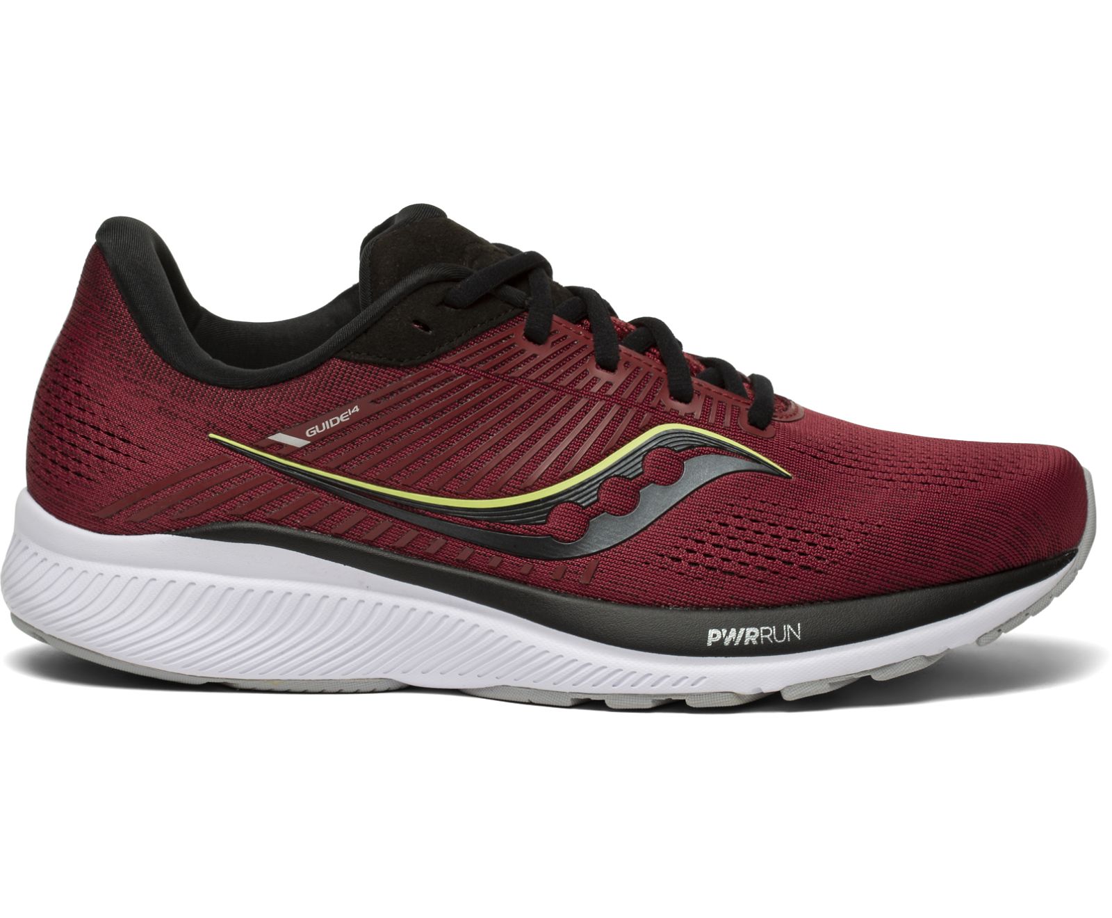 Saucony Guide 14 Men\'s Running Shoes Burgundy / Black | Canada 498RVDW